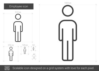 Employee line icon.