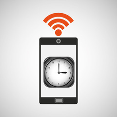 smartphone clock internet wifi icon vector illustration eps 10
