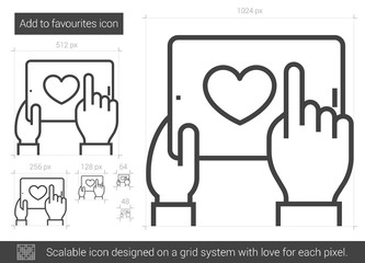 Add to favourites line icon.