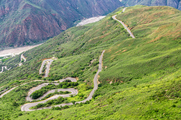 Switchback Highway in Chicamocha Canyon