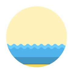 Blue sea water background vector.