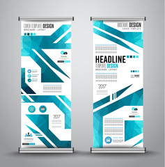 Advertisement roll up business flyer or brochure banner