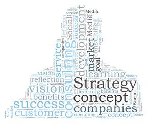 Obraz premium Strategy word cloud