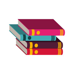 academic book icon over white background. Learning knowledge and library theme. Colorful design. vector illustration