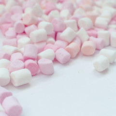 Obraz na płótnie Canvas Colorful mini marshmallows background