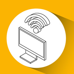 tv plasma wifi internet design vector illustration eps 10