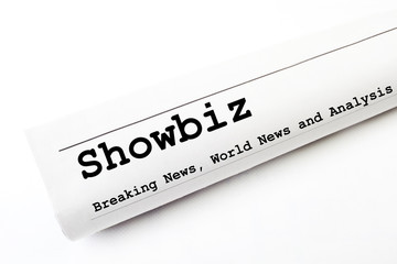 newspaper with latest showbiz news