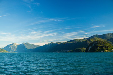 Mountains in Italy near the lake Como in summer