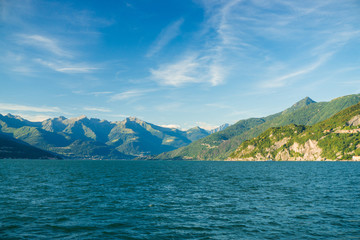 Mountains in Italy near the lake Como in summer