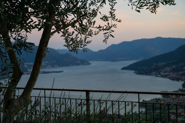 Mountains in Italy near the lake Como in summer