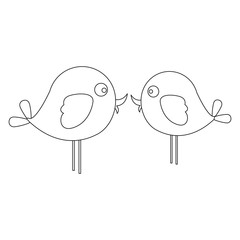 Obraz premium lovebirds cartoon icon image vector illustration design 