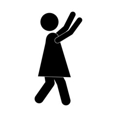 woman pictogram icon image vector illustration design 