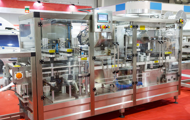 Food and drink exhibition packing machine - obrazy, fototapety, plakaty