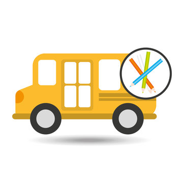 school bus colors icon graphic vector illustration eps 10