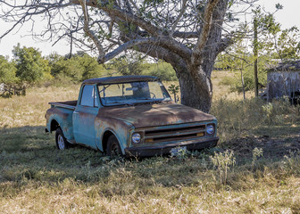 Abandoned pickup truck