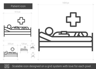 Patient line icon.