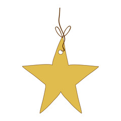 hanging star icon image vector illustration design 