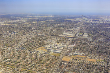 Aerial view of Los Angeles County