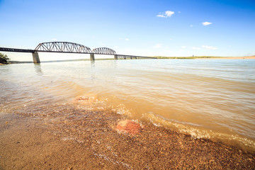 Turbid waters of Missouri river
