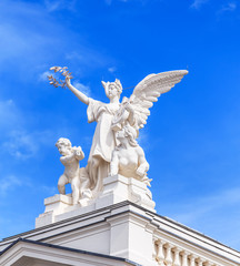Sculpture on the top of the Zurich Opera House building.