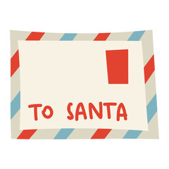 Santa letter vector illustration.