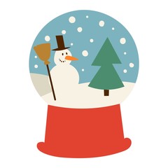 Cartoon snowman character