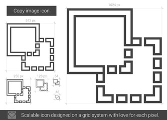 Copy image line icon.