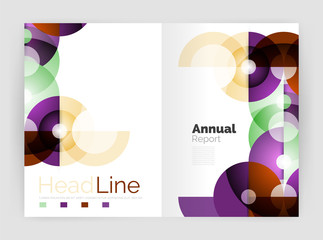 Abstract circles, annual report covers