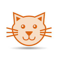 cute face cat icon vector illustration eps 10