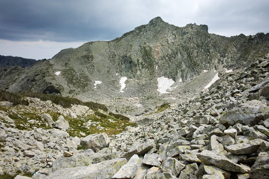 Clouds over Rocky peaks in Pirin Mountain, Bulgaria