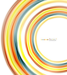Multicolored lines on white, motion concept abstract background