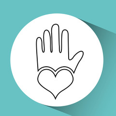 insurance healthy heart design icon vector illustration eps 10