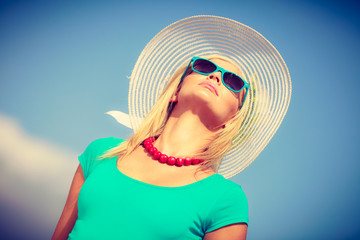 Fototapeta premium Pretty woman wearing nice clothing.