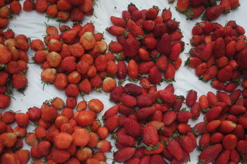 Strawberry piles