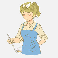 Woman cooking
