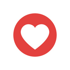 Flat design heart icon