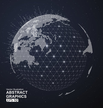 World map point, line, composition, representing the global, Global network connection,international meaning.