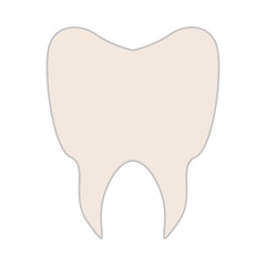 white tooth icon over white background. vector illustration