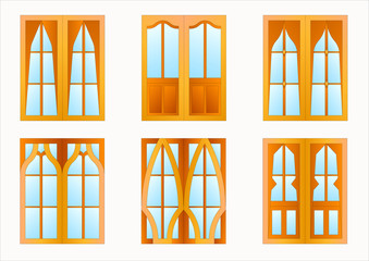 doors set  vector