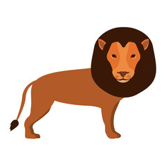 Circus lion feline cartoon design, vector illustration