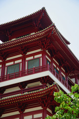 Exterior shot of Buddha Tooth Relic Temple and Museum, Singapore