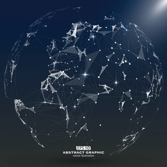 World map point, line, composition, representing the global, Global network connection,international meaning.
