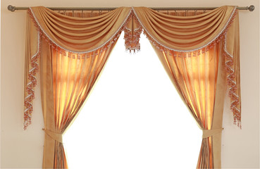 curtains on a white background