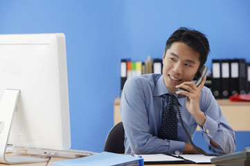 Businessman talking on the phone