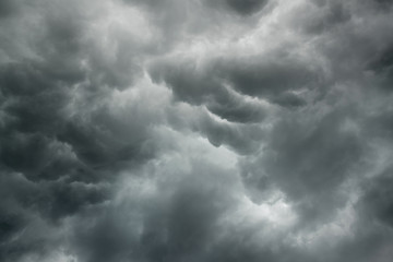 Cloudy stormy black and white dramatic sky