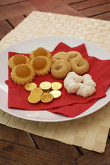 Still life of Chinese new year goodies