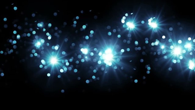 blue firework bursts slowmotion. Computer generated seamless loop holiday background. 4k (4096x2304)
