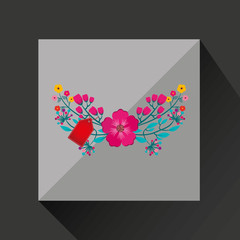 flower shop ornamental arrangement icon design vector illustration eps 10