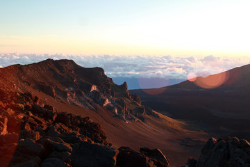 Top of Haleakala at the sunrise