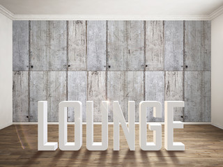 Modern bright interior . 3D rendering